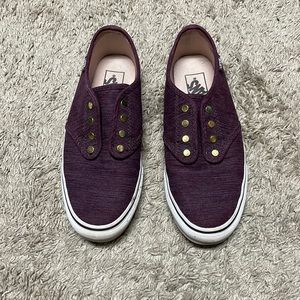Purple slip on Vans 7.5